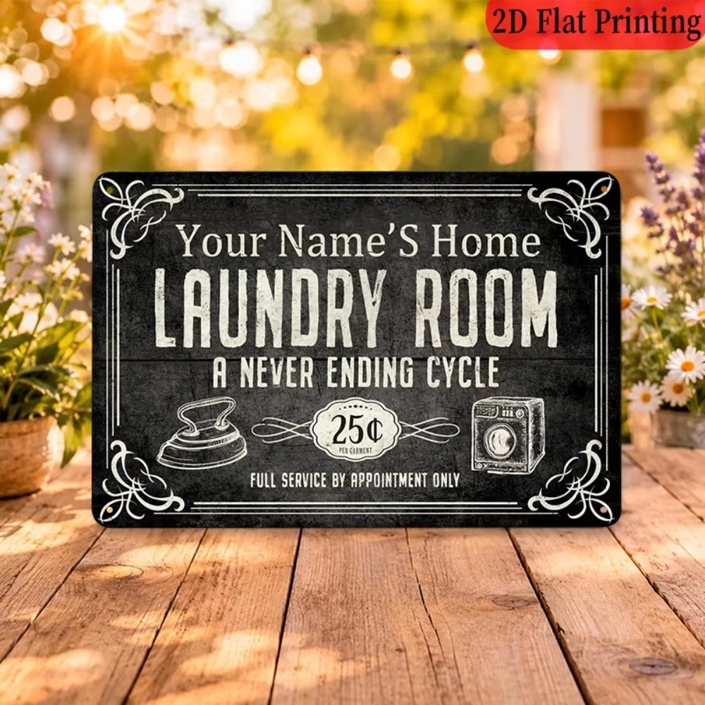 Custom Name Laundry Sign, Endl - Laundry ulasan dan harga