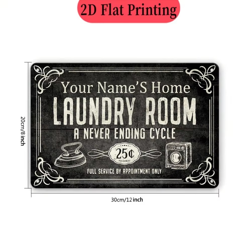 Custom Name Laundry Sign, Endl - Laundry ulasan dan harga