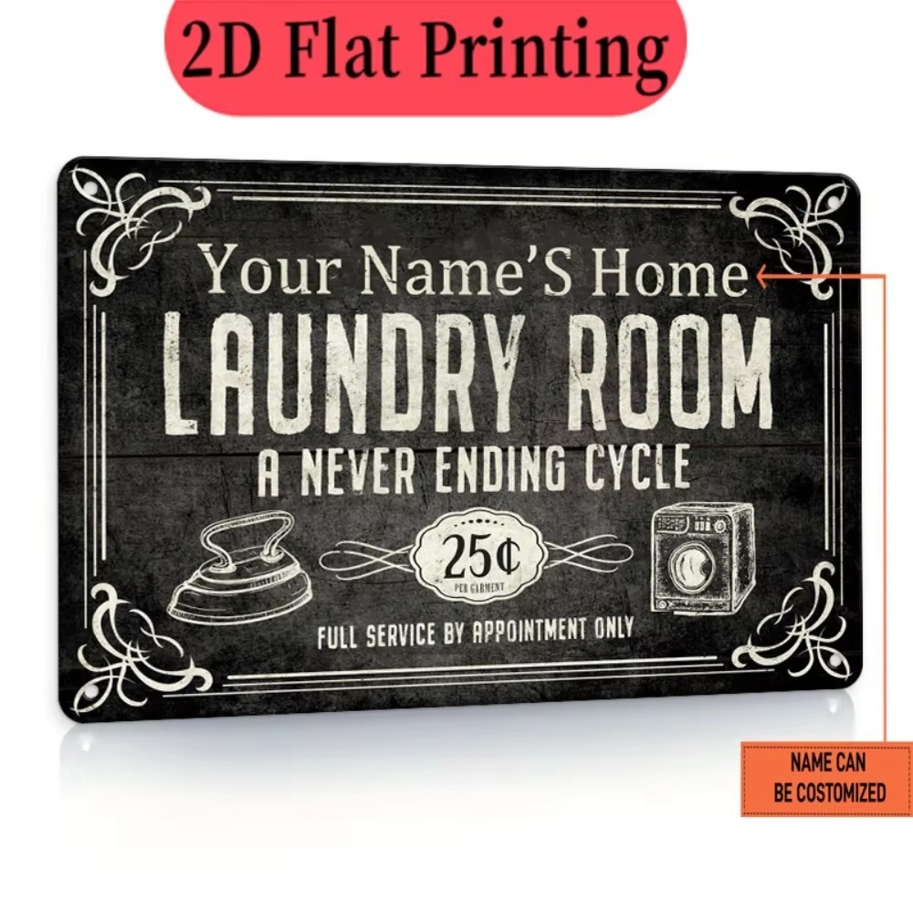 Custom Name Laundry Sign, Endl - Laundry ulasan dan harga