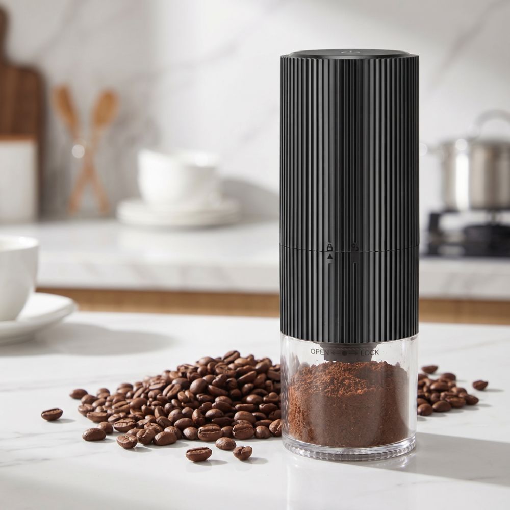 Strip Pattern Portable Coffee  - Coffee Bean Grinder Electric ulasan dan harga